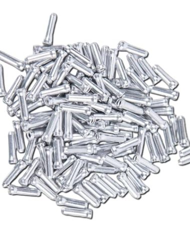 Busieea 120 Pcs Bike Brake Cable End Caps, Alloy Cable Crimps, for Road & Mountain Bicycle Parts, Pure Aluminum Material