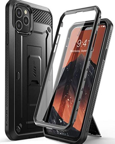 SUPCASE for iPhone 11 Pro Max Case with Screen Protector (Unicorn Beetle Pro), [Built-in Stand & Belt Clip] Heavy Duty Full-Body Shockproof Protective Phone Case for iPhone 11 Pro Max 6.5", Black