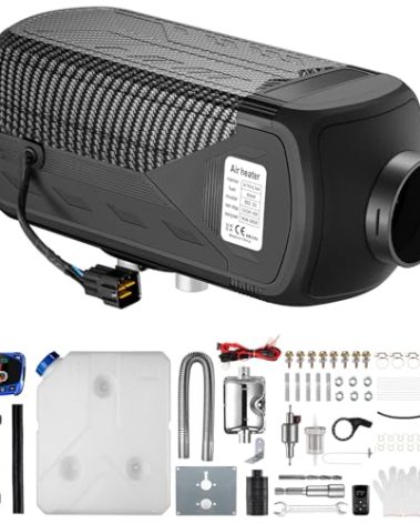 ChuBu Diesel Heater 2KW/5KW/8KW 12V-24V Portable Diesel Air Heater with Muffler, Remote Control, LCD Monitor, Fast Heating Defrost Defog for Campers, Truck, RV, Boat, Garage