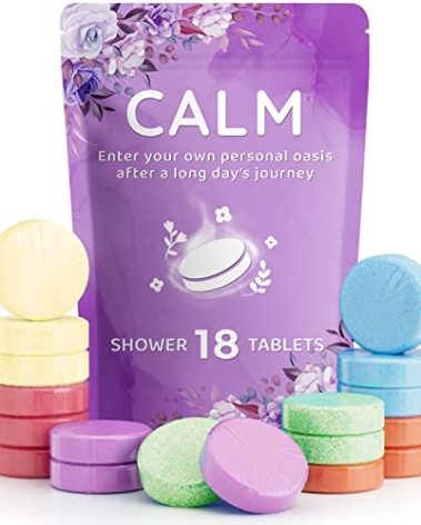 DeckTheHalls 18 Pack Shower Steamers - Shower Bombs with Lavender Mint Rose Coco Sea Grapefruit Natural Fragrance, Self Care & Relaxation Presents for Women and Men - Birthday Presents