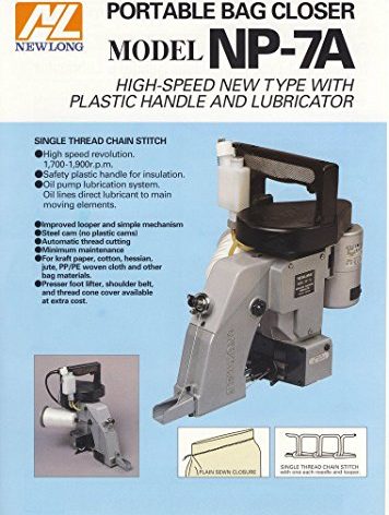 New Long Industrial NP-7A Portable Single Thread Chainstitch Bag Closer Machine
