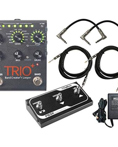 DigiTech Trio+ Band Creator + Looper w/ FS3X Footswitch, 4 Cables, and Power Supply