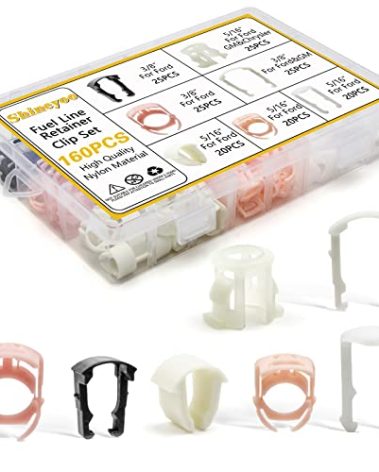 Shineyoo Fuel Line Retainer Clips 160PCS, 3/8 & 5/16 Fuel Line Retaining Clip Assortment Kit For Ford GM