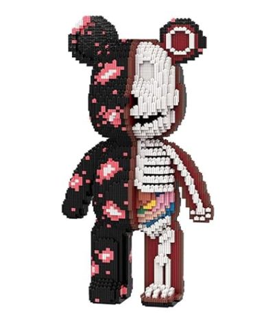 DAHONPA Animal Graffiti Skeleton Bear Micro Building Blocks Set（7220PCS）, Gift for Adults and Kids