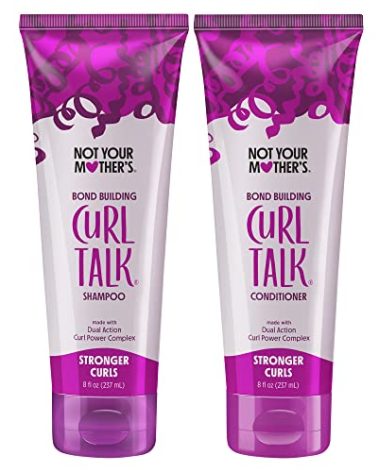Not Your Mother's Curl Talk Bond Building Shampoo and Conditioner (2-Pack) - 8 fl oz - Strengthening Shampoo and Conditioner Set for Curly Hair - Designed for Curls, Waves, and Coils