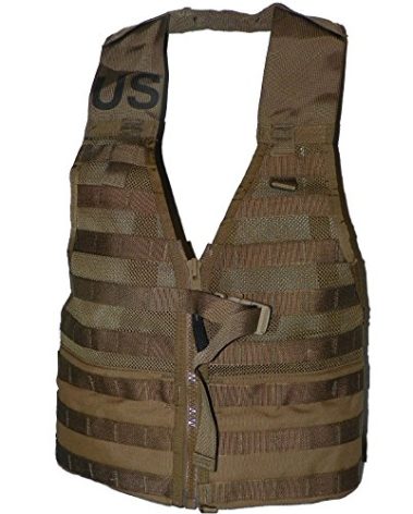 U.S. Government Contractor MOLLE II USMC Tactical Vest, Fighting Load Carrier with Zipper, Coyote Brown