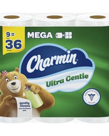 Charmin Ultra Gentle Toilet Paper, 9 Mega Rolls, 231 Sheets Per Roll