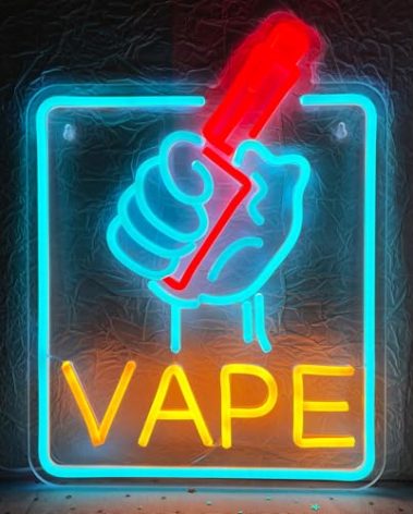 VAPE Neon Sign Led for Business Smoke Shops Neon Light Up Signs Wall Art VapeSmoke Smoking Store USB Powered 15.7"x11.8"