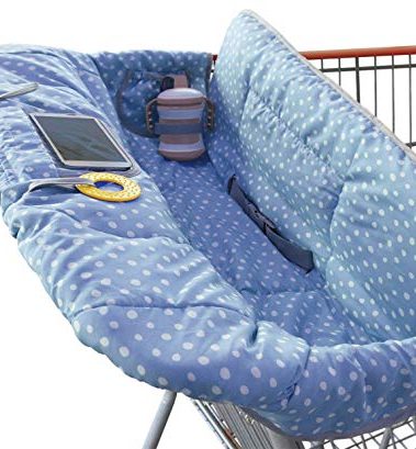 Suessie Shopping Cart Cover and High Chair Cover, Blue Dots