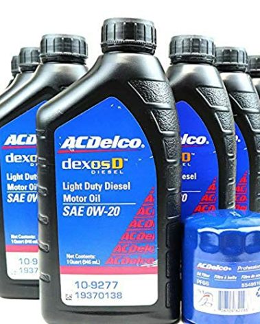 AC Delco DexosD 0w-20 Engine Oil and Oil Filter Change Kit For 3.0L Duramax Diesel LM2