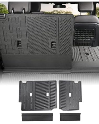 Mabett Rear Seat Back Cover Backrest Protector for Ford Bronco Accessories 2025 2021-2024 with Dog Seat Liner fit Bronco 4-Door 4 Pieces-with Folding Lip (NOT for 2-Door or Bronco Sport)