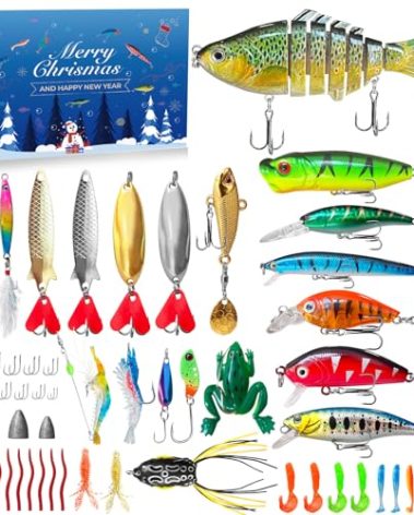 Advent Calendar 2025 Fishing Lure,Lifelike Multi Jointed Swimbait,Suitable For Adult Men Teen Boys, Christmas Surprise Fishing Bait Gift - 2025 Christmas Countdown 24 Days Surprise Gift