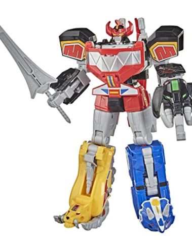Power Rangers Mighty Morphin Megazord Megapack Includes 5 MMPR Dinozord Action Figure Toys for Boys and Girls Ages 4 and Up Inspired by 90s TV Show (Amazon Exclusive)