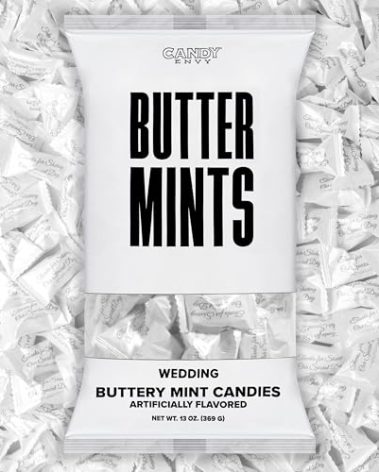 Candy Envy - Wedding Special Day Wrapped Buttermints - 13 oz. Bag - 100 Individually Wrapped Candy Mints