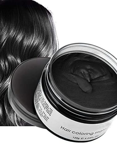 Black Temporary Hair Color,Natural Hair Color Wax,Hair Wax Color Spray 4.23 Ounces, Hair Dye Pomades for Christmas Parties,Role Playing and Halloween (Black)