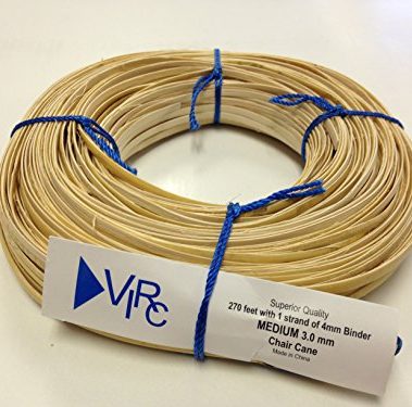 Chair Cane Medium 3mm 270 ft Coil with 1 Strand of 4mm Binder Cane
