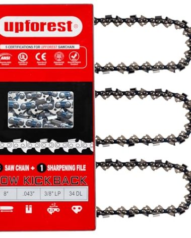 8 Inch Pole Saw Chain for Dewalt DCPS620B DCPS620M1 Chainsaw, 8" Replacement Sawchain for Dewalt DCCS623B DCCS623L1 Chain Saw 3PCs(90MOPX34)