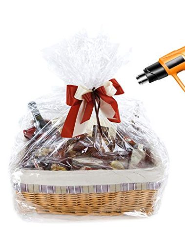 Shrink Wrap Bags for Gift Baskets, 24x30 inches Clear PVC Heat Gift Basket Shrink Bags 20 Pack