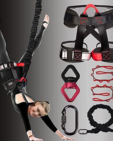 Dasking Heavy Bungee Resistance Band Set Gravity Yoga Bungee Cord Resistance Belt Set 4D Bungee Dance Rope Workout Fitness Home Gym Professional Training Equipment (Weight Class-3: 70KG)