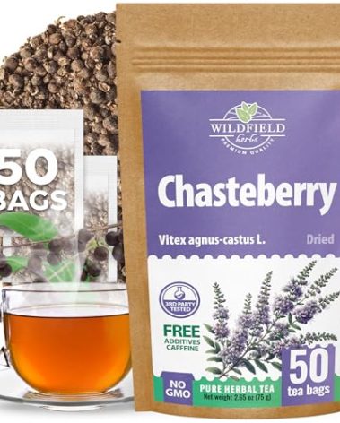 50 Bags Chaste Tree Berry Сhasteberry Tea Vitex Tea Herb (Vitex Agnus-Castus) - 50 Count 2 g Bags Chaste Tree Berry Herbal Vitex Sauzgatillo