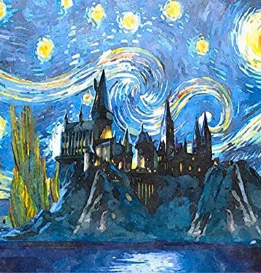 Artunion Starry Night Castle Paint by Numbers for Adults Beginner, Abstract Paint by Number Kits, DIY Oil Painting Paint by Number Kits on Canvas Arts Craft for Home Wall Decor 16x20 Inch