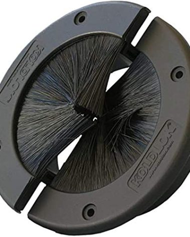 KoldLok 6" Round Brush Grommet, Large Split Grommet with Brush, Raised Floor Airflow Management 1 Pack