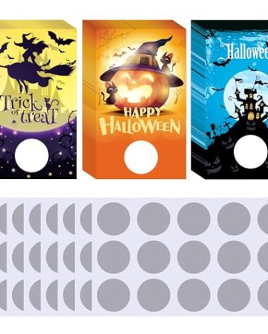 INKNOTE 120 PCS Halloween Scratch Off Cards 3 Styles DIY Blank Gift Certificates for Business Hair Beauty Makeup Salon Spa Restaurant DIY Coupon Theme Party