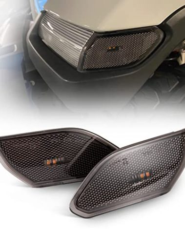 BUNKER INDUST LED Side Marker Lights Fender Flares Light Parking Lamp Compatible for 2018-2025 Jeep Wrangler JL Amber Turn Signal Lights (Smoked Lens)