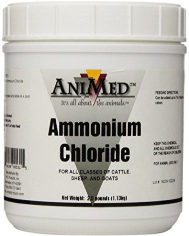 AniMed Powder 99.9-Percent Ammonium Chloride for Horses Dogs Cats Cows Sheep and Goats, 2.5-Pound…