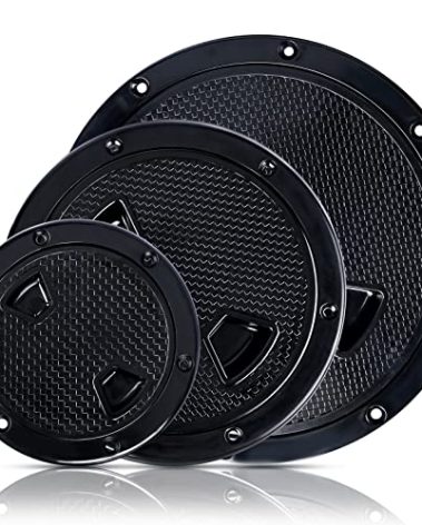 Smart Marine 6 inch Boat Hatch Cover Black Round Non Slip Inspection Hatch w/Detachable Cover 4" 6" 8" (6")