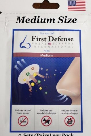 First Defense Nasal Screens - Pick-A-Size and Quantity Packs (1-Pack, Medium)