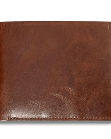 BULL GUARD Mens RFID Blocking Bifold Wallet Soft Leather Brown Western | Secure and Durable Extra Capacity Billfold with Credit Cards Slots Flip Up ID No Logo
