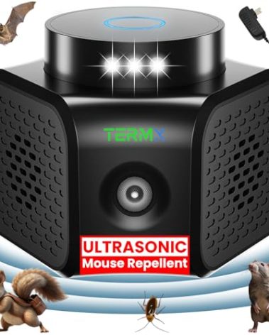 Termx Ultrasonic Pest Repeller Indoor 4 Modes No Touch Solution Pest Repellent Ultrasonic Plug in Electronic Mouse Repellent Devices Rat Deterrent Indoor for House Attic Office Garage Warehouse RVs