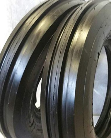 6.00-16 (2 TIRES + 2 TUBES) ROAD CREW OZKA 8 PLY KNK-35-3-Rib Farm Tractor Tire 6.00x16