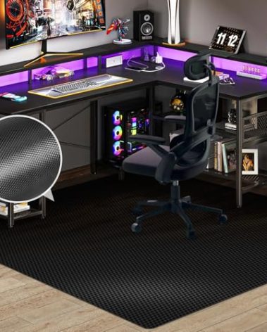 50” x 60” Waterproof Chair Mat for Hardwood, Office Chair Mat for Rolling Chair, Desk Mat for Hardwood Floor, Floor Mat for Home Office, Anti-Slip PVC Floor Protector for Gaming Room