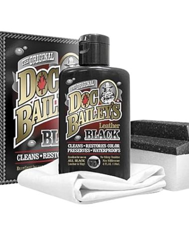 Doc Bailey’s Re-Dye Kit for Black Leather & Equestrian Horse Tack - Recolor & Restore Aged, Faded, Cracked, & Scuffed Leather for Saddles & More- Great for Riding Boots and Other Rider Accessories