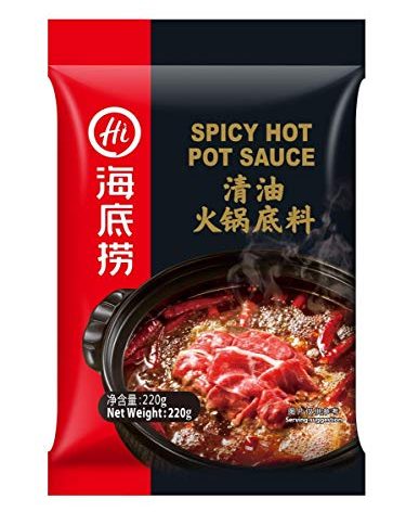 Haidilao Hot Pot Soup Base --- Red Chili 220g 海åº•æ ž 火é”…åº•æ–™-æ¸…油