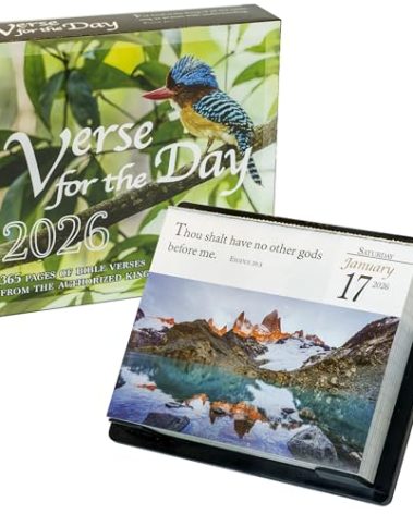 Verse for the Day Calendar 2026 - Daily Bible Calendar with KJV Scripture - 365 Pages