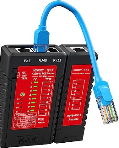 NF-468s Network Cable Tester, Ethernet Tester,Cable Mapper, Check Continuity -RJ45, RJ11, RJ12, RJ45, CAT5, CAT5E, CAT6, CAT6A,Telephone line CAT3.