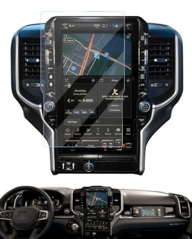 XCNGSUA For 2025 2026 Dodge Ram 1500 2500 3500 Screen Protector 14.4-inch Compatible with 2025 2026 Dodge Ram 1500 Laramie/Rebel/Limited/RHO/Limited Longhorn/Tungsten Accessories,9H Tempered Glass(Not for 12-inch)