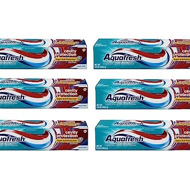 Aquafresh Cavity Protection Tube Cool Mint, 5.6 Ounce (Pack of 6)