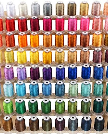 New brothread 80 Spools Polyester Embroidery Machine Thread Kit 500M (550Y) Each Spool - Colors Compatible with Janome and Robison-Anton Colors