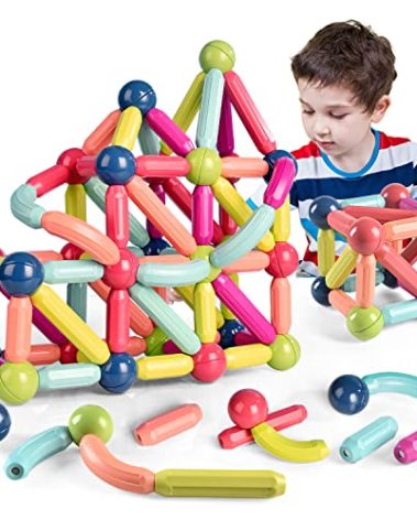 Jofarstep Magnetic Balls and Rods Set, Magnet Building Set, Magnetic Balls and Sticks - Featuring Safe, Extra-Strong, Montessori Toys STEM Stacking Toys for Boys & Girls 3+ (42 PCS)