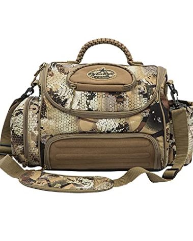 Rig'Em Right Waterfowl Lock and Load Duck Hunting Blind Bag with Molded Ammo Compartments, Sunglasses Case, Drink Holder and More (Optifade Marsh Camo)