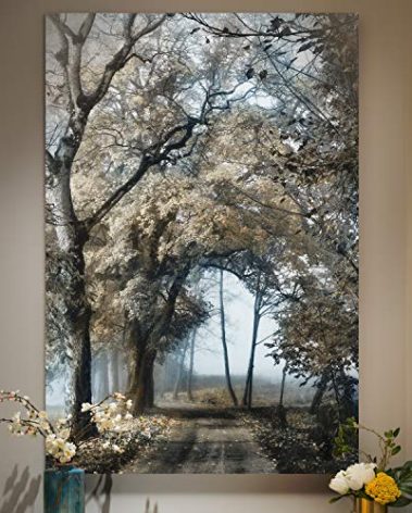 Renditions Gallery Canvas Nature Wall Art Modern Paintings & Prints Decor Romantic Secretive Forest Path Glam Artwork Wall Hanging for Bedroom Living Room Office Kitchen - 24"x36" LT06
