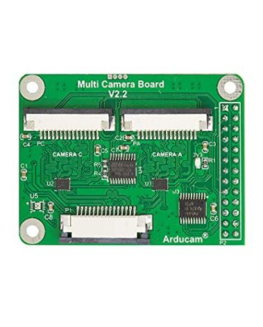 Arducam Multi Camera Adapter Module V2.2 for Raspberry Pi 5, 4B, Compatible with Rasperry Pi Camera Module 3/V2/V1, and 12MP IMX477 Cameras