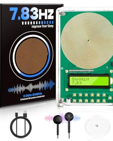 Frequency Generator for Healing – 7.83Hz Schumann Resonance Sound Therapy Device with Acrylic Case for Sleep aid, Meditation, Stress Relief & Yoga (0.01Hz–200kHz)