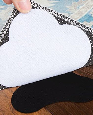 Large Size Grippers, Non Slip Washable Rug Tape Grip Carpet Corner, Hook and Loop Pads Non Curl Reusable Stoppers Keep Your Area Rug Flat on Hardwood Floors and Tiles (16)