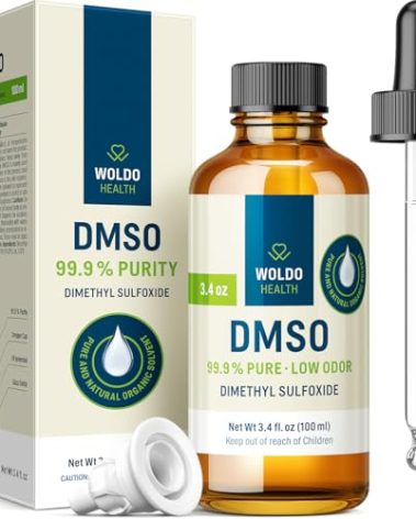 WoldoHealth DMSO 99.9% Pharmaceutical Grade 3.38 oz - FT-IR Verified Dimethyl Sulfoxide, Low Odor Solvent in Glass Bottle with Precision Dropper