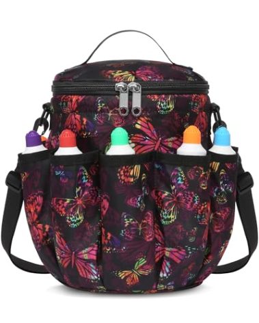 Bingo Bags with Pockets for Bingo Daubers Dabbers Dobbers Dotters Bingo Bag for Women Lady Bingo Casino Game Accessories Bingo Dauber Bag for Bingo Lovers Players Juego de Loteria Bingo Casino Items